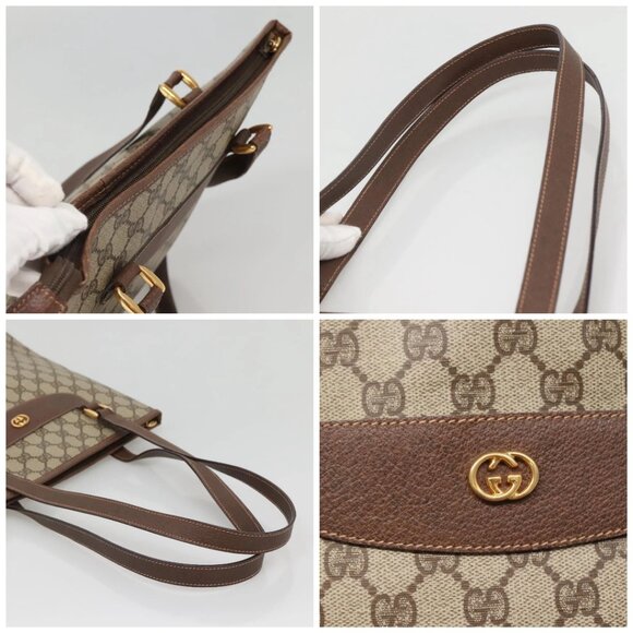 GUCCI GG Supreme Tote Bag PVC Beige Gold 002 39 6130 9411 Auth ep10867 - Picture 16 of 16